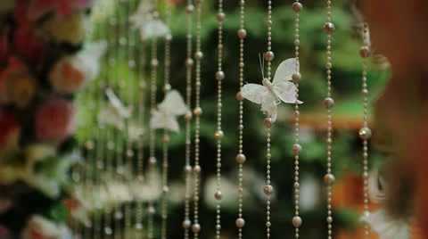 Butterfly on a Wedding Arch Video stock 25044913