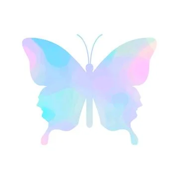 Butterfly on white background Stock Illustration