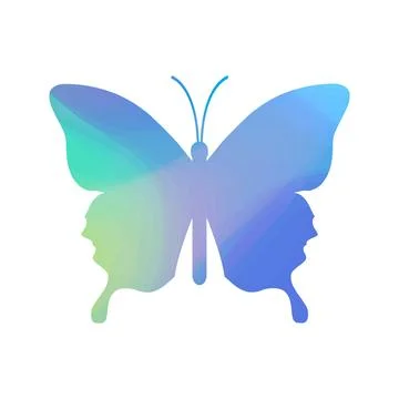 Butterfly on white background Stock Illustration