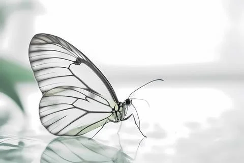 Butterfly on white isolated background Stock Photos