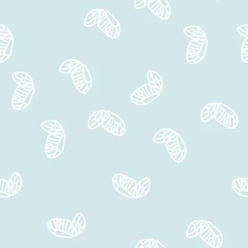 Butterfly wing line vector seamless pattern Stock Illustration