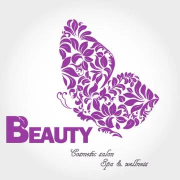 Butterfly wing logo Stock Illustration