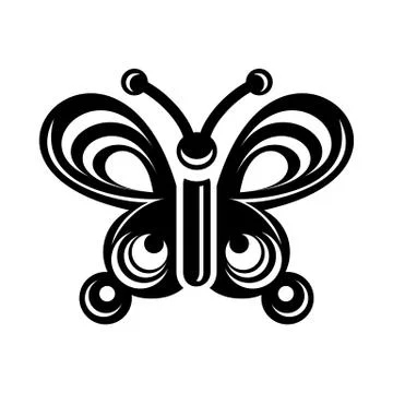 Butterfly wing patterns icon, simple style 스톡 일러스트