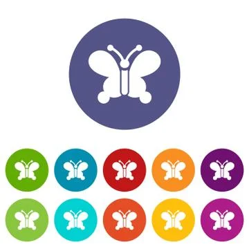 Butterfly wing patterns icon, simple style Illustrazione stock