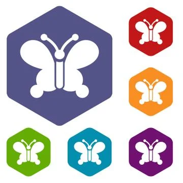 Butterfly wing patterns icon, simple style 스톡 일러스트