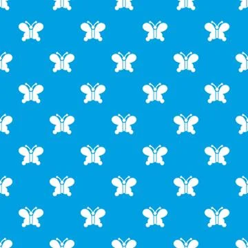 Butterfly wing patterns pattern seamless blue Illustrazione stock