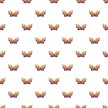 Butterfly wing repeating pattern on white background Illustrazione stock