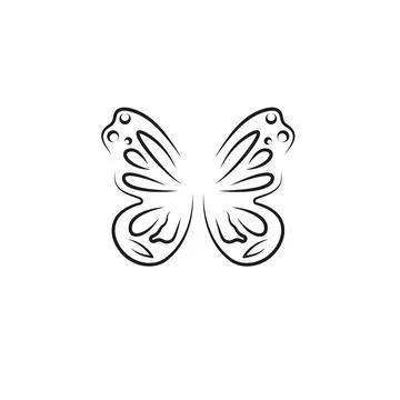 Butterfly wings element  illustration vector icon  design Stock Illustration