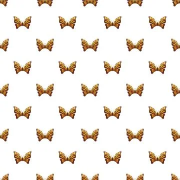 Butterfly wings pattern showing repeating insect design Stock Illustration