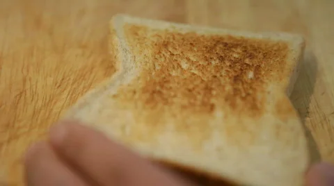 Buttering toast Stock Footage 351526