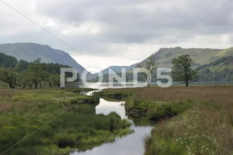 Buttermere in The Lake District National Park, Cumbria, England, United Kingdom, Stock Photos