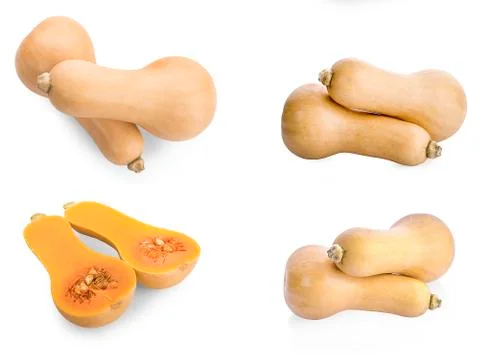 Butternut squash isolated Stock Photos