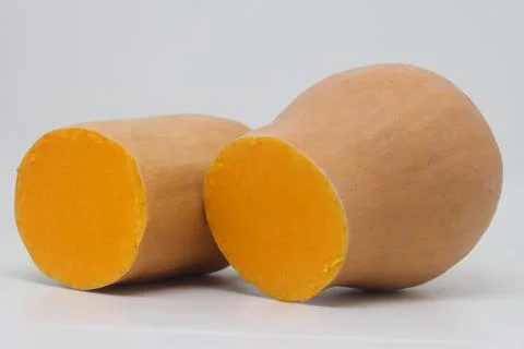 Butternut squash isolated on white background. butternut squash on a white .. Stock Photos