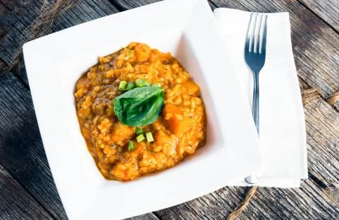 Butternut squash risotto Stock Photos