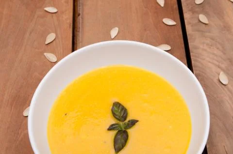 Butternut squash soup Stock Photos