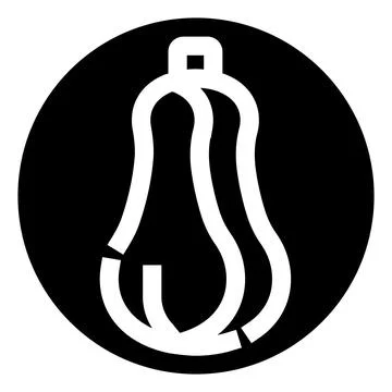 Butternut squash vegetable icon in black circle Stock Illustration