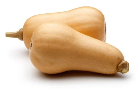 Butternut squash on white background Stock Photos