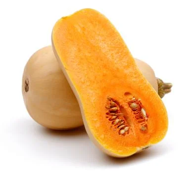 Butternut squash on white background Stock Photos