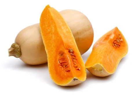 Butternut squash on white background Stock Photos