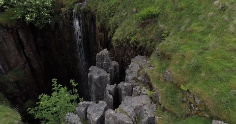 Buttertubs waterfall Stock Footage 86340251