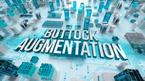 Buttock Augmentation with medical digital technology concept Stock Footage 106167049
