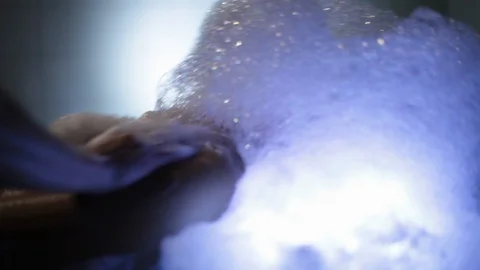 A buttock massage under a beautiful soapy foam in Turkish bath Hamam Video stock 115823644