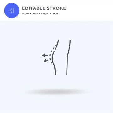 Buttocks icon vector, filled flat sign, solid pictogram isolated on white, logo Stock Illustration
