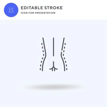 Buttocks icon vector, filled flat sign, solid pictogram isolated on white, logo Stock Illustration