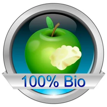 Button 100% Bio Illustrazione stock