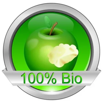 Button 100% Bio Stock Illustration