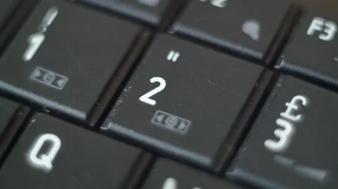 Button 2 Black PC Keyboard Typing Stock Footage 47309783
