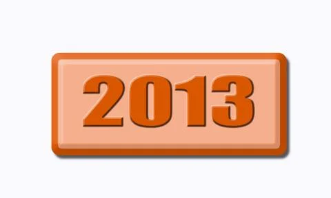 Button of 2013 isolated on white background Stock Illustration