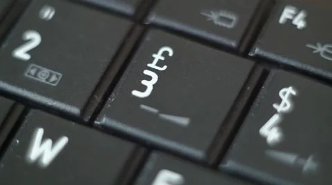 Button 3 Black PC Keyboard Typing Stock Footage 47309785