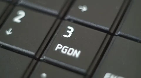 Button 3 Black PC Keyboard Typing Stock Footage 47309853