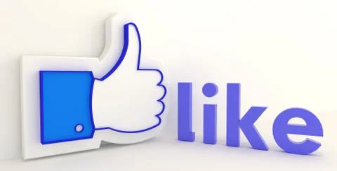 Like Button 3D Stock Illustration