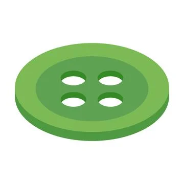 Button 3d isometric icon Stock Illustration