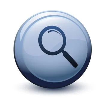 Button 3d loupe Stock Illustration
