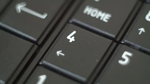Button 4 Black PC Keyboard Typing Stock Footage 47309854