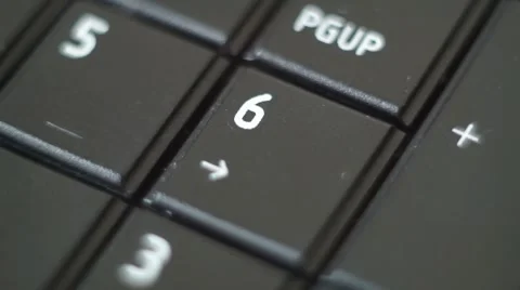 Button 5 Black PC Keyboard Typing Stock Footage 47309856