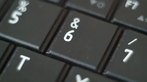 Button 6 Black PC Keyboard Typing Stock Footage 47309804