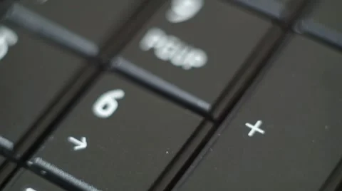 Button 6 Black PC Keyboard Typing Stock Footage 47309842