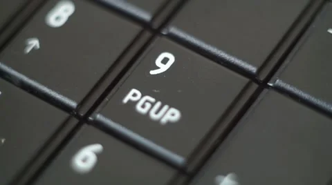 Button 9 Black PC Keyboard Typing Stock Footage 47309877