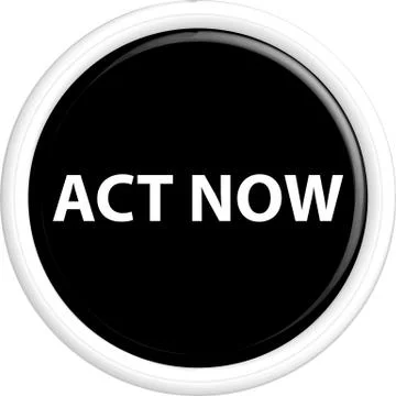 Button act now Stock Illustration