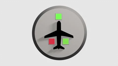 Button to activate the engine of a plane animation Stock Footage 261268430