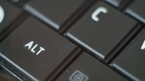 Button Alt Black PC Keyboard Typing Stock Footage 47310046