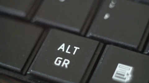 Button Alt Gr Black PC Keyboard Typing Stock Footage 47310058