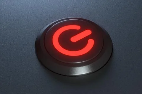 Button and switch with dark background,abstract conception ,3d rendering. Ilustração Stock