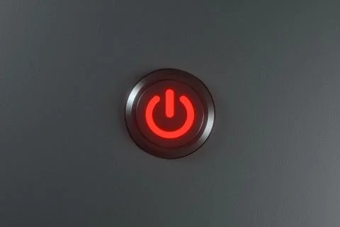 Button and switch with dark background,abstract conception ,3d rendering. Ilustração Stock