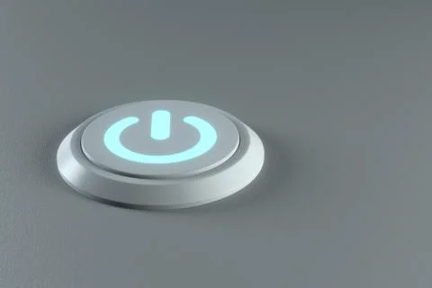 Button and switch with grey background,abstract conception ,3d rendering. Ilustração Stock