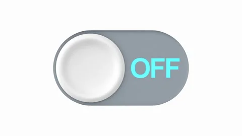 Button on and off on white background. 3D illustration Stock Footage 120742646